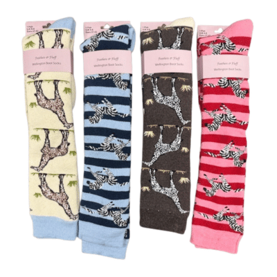Ladies Super Soft Welly Socks - Zoo Collection