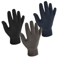 Mens Tuck Knit Thermal Touch Screen Gloves Assorted