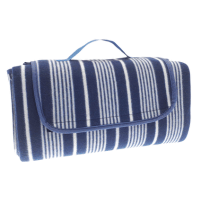 Nautical Stripe Design Handy Size Fleece Picnic Blankets 130x130cm