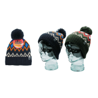 Mens Heat Machine Nordic Design Sherpa Lined Bobble Hat