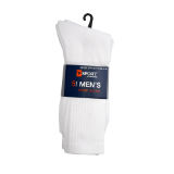 Mens 5 Pack White Sport Socks