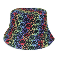 Adult Unisex Neon Smile Design Bucket Hat