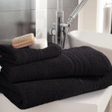 Egyptian Cotton Hampton Bath Towels Black