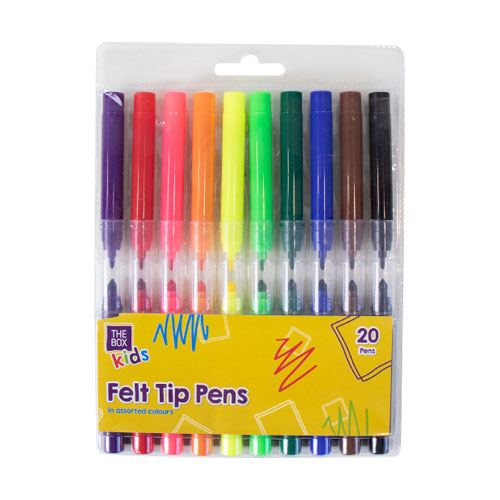Felt Tip Pens Thick and Thin 20 Pack