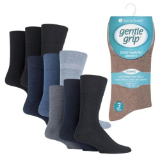 Mens Diabetic Gentle Grip Socks Mixed Bulk Buy