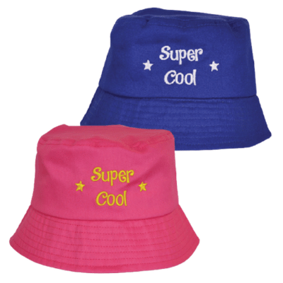 Childrens Bucket Hat - Super Cool Embroidery Design