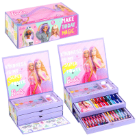 Official Barbie 52 Piece Colouring Case