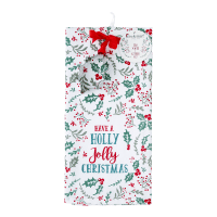 Cooksmart 'Holly Jolly Christmas' 100% Cotton Tea Towel & Cookie Cutter