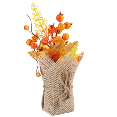 Autumn Burlap Floral Decoration