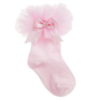 Baby Girls Tutu Frill Socks Pink