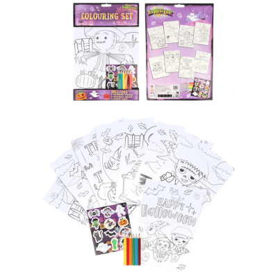 Halloween Colouring Set With Stickers