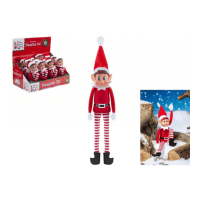 Red Long Leg Naughty Elf 12"