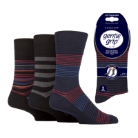 Mens Gentle Grip Regal Stripe Socks