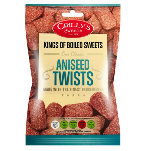Aniseed Twists Crillys Sweets 130g Bag