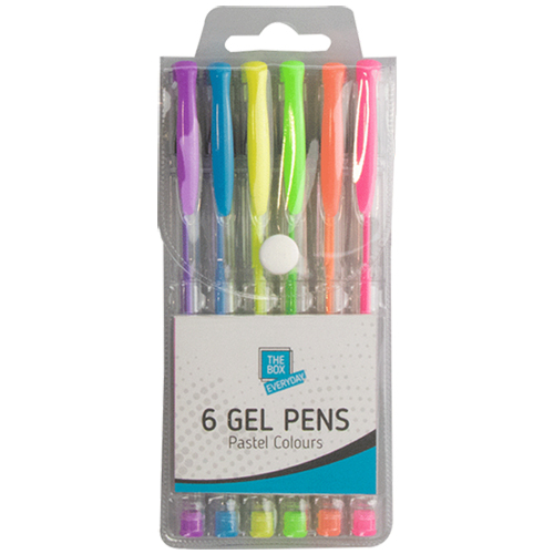 Gel Pens Pastel 6 Pack