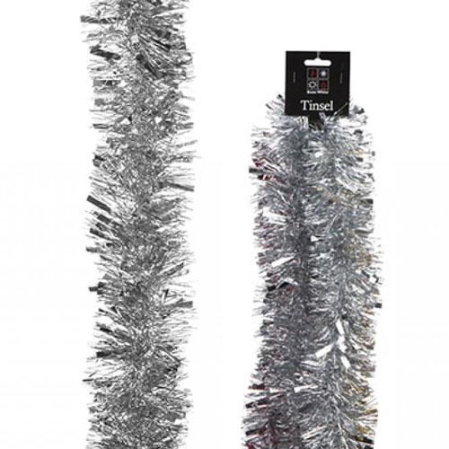 Christmas Decorative Silver Thick & Thin Tinsel | Wholesale Christmas ...
