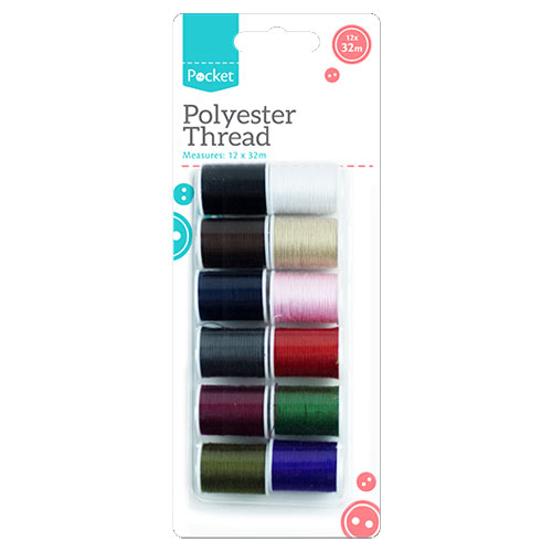 Polyester Thread 32m - 12 Pack