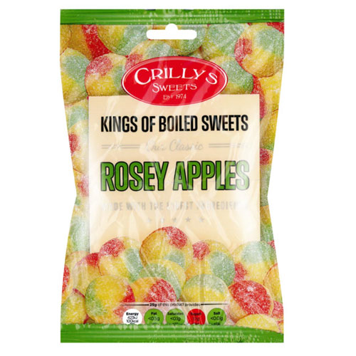 Rosey Apples Crillys Sweets 130g Bag