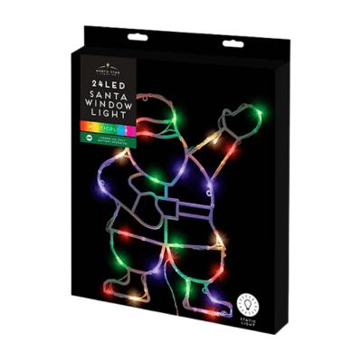 Santa LED Window Light 24 Multicoloured Bulb