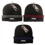 Boys Ribbed Beanie Hat With Coloured Lining