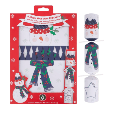 Make Your Own Christmas Snowman 12" Crackers