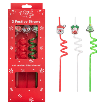 Christmas Jumbo Festive Straws