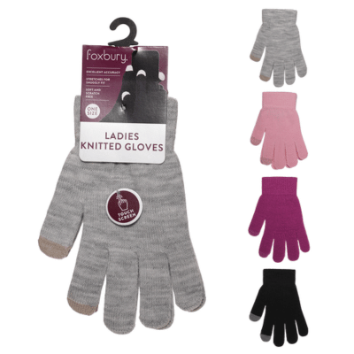 Ladies Phone Touch Knitted Gloves