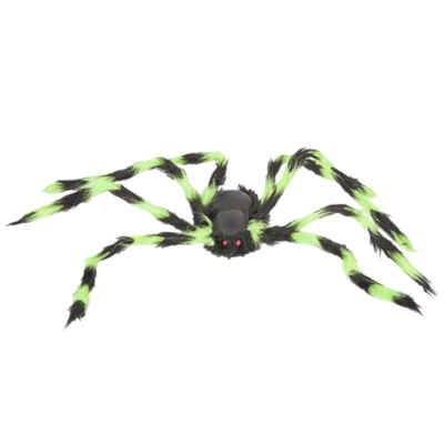 Haunted House Green & Black Scary Spider