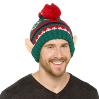 Adult Knitted Novelty Christmas Elf Hat