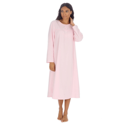 Ladies Micro Fleece Soft Pink Nightdress