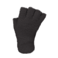 Ladies Feather Touch Fingerless Gloves Black