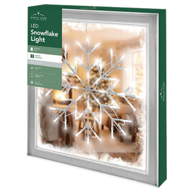 LED Flashing Snowflake Light 34.5cm
