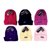 Ladies Thermal Lines Ribbed Beanie Hat