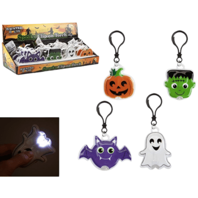 Haunted House Twin Bulb Halloween Character Torch Clip