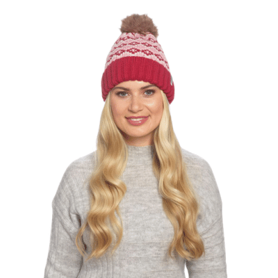 Ladies Thinsulate Lined Chunky Pom Pom Hat