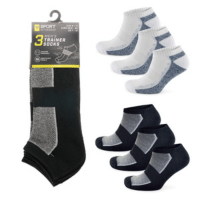 Mens 3 Pack Cotton Rich Trainer Socks