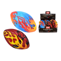 17cm Pu Rugby Ball Hot Colour In Display Box