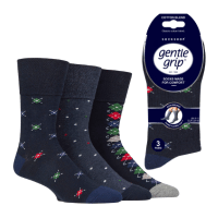 Mens Gentle Grip Motif Socks