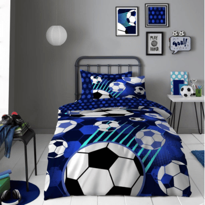 Kids Football Fun Single Duvet Set & Pillowcase