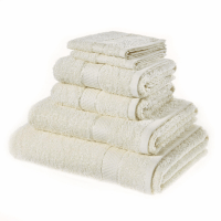 Luxury Touch 6 Piece Towel Bale Cream With Ribbon