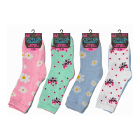 Girls Cotton Essentials Floral Socks