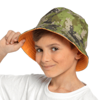 Boys Pixel Printed Reversible Bucket Hat