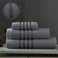 100% Egyptian Cotton Bath Sheet Dark Grey - Stripe Detail