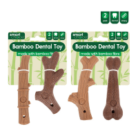 Smart Choice Dental Bamboo Dog Toy 2 Pack