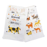 Country Club Dog Design Tea Towels 3 Pack