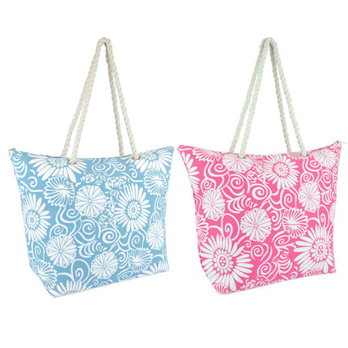 Poly Canvas Beach Floral Bag Wholesale Bags Wholesale Beach