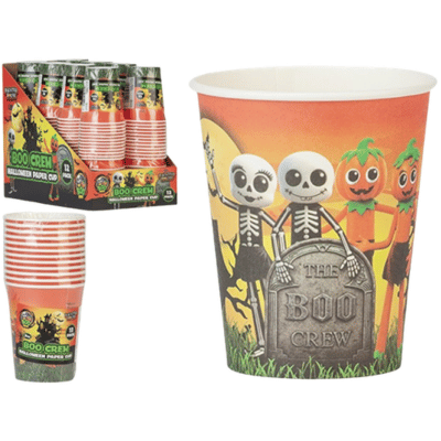 The Boo Crew Halloween Paper Cups 9OZ - 12 Pack
