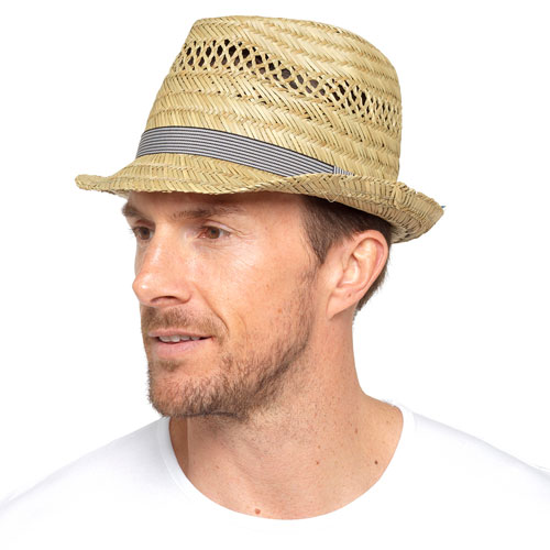 Mens Straw Trilby Hat With Striped Band | Wholesale Hats | Wholesale ...