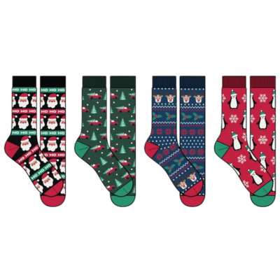 Mens Novelty Design Christmas Socks - Single Pair Pack