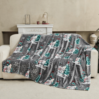 Christmas Design Flannel Throw - Snow My Love 170x230cm